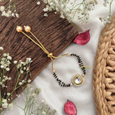 Vriksham Elegant Round Kundan Style CZ Pendant Mangalsutra Bracelet-G18793